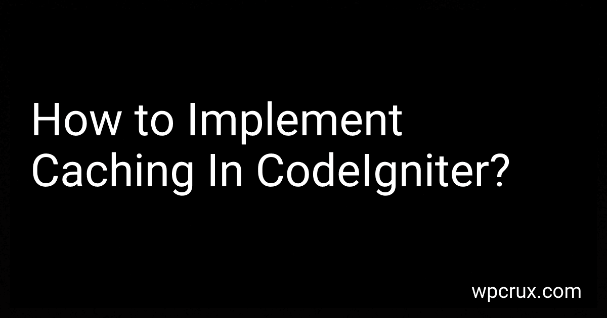 How to Implement Caching In CodeIgniter? image