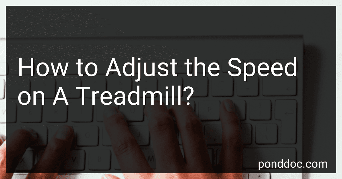 How to Adjust the Speed on A Treadmill? image