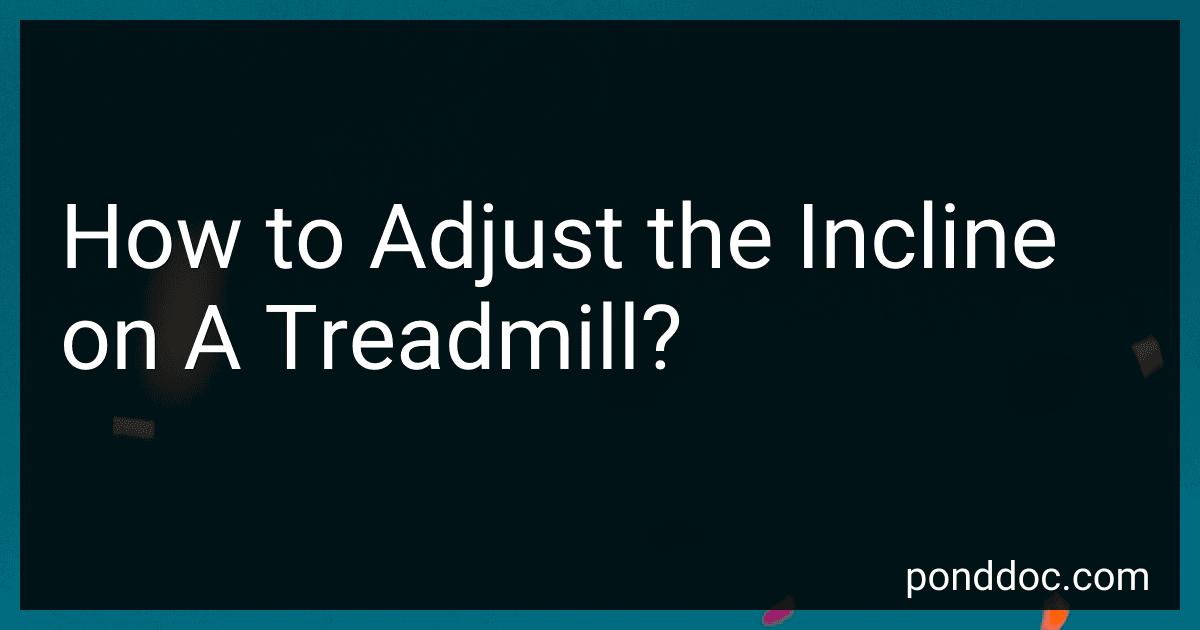 How to Adjust the Incline on A Treadmill? image