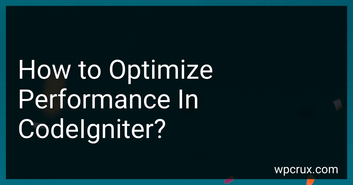 How to Optimize Performance In CodeIgniter? image
