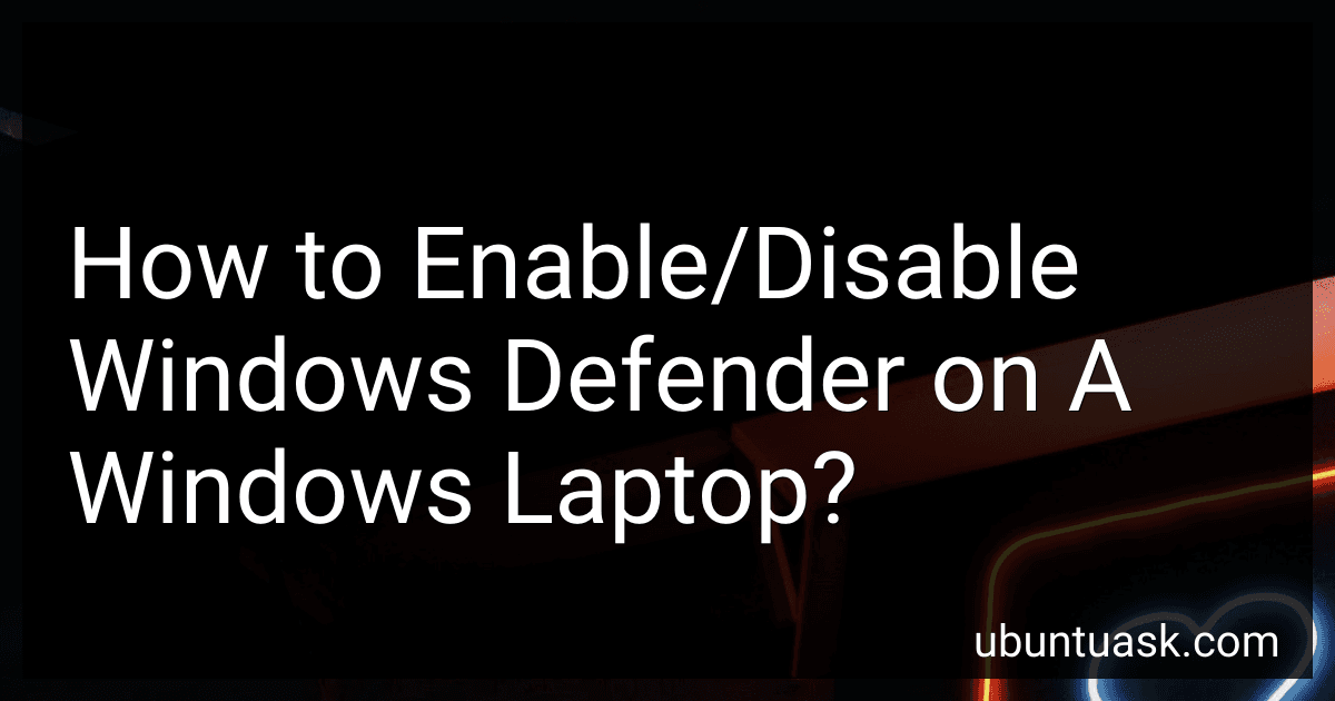 How to Enable/Disable Windows Defender on A Windows Laptop? image