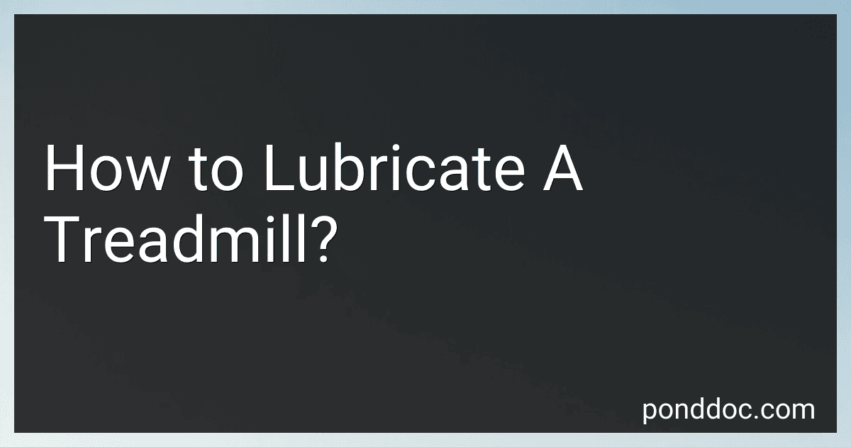 How to Lubricate A Treadmill? image