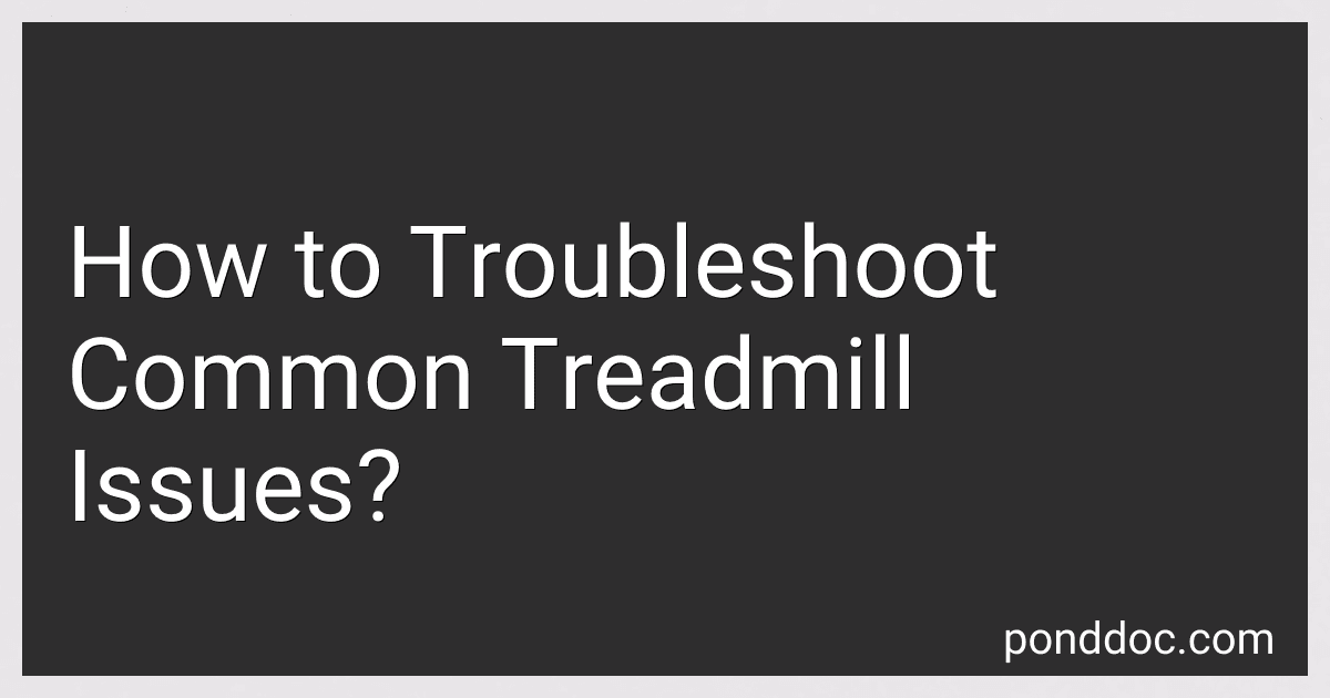 How to Troubleshoot Common Treadmill Issues? image