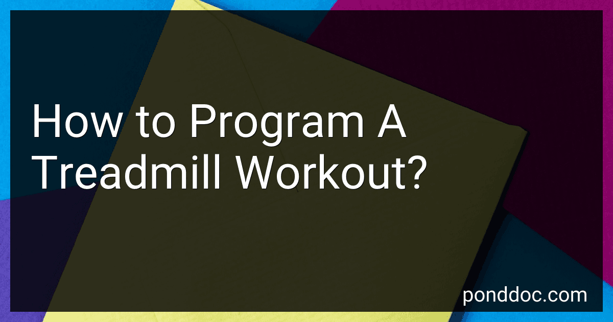 How to Program A Treadmill Workout? image