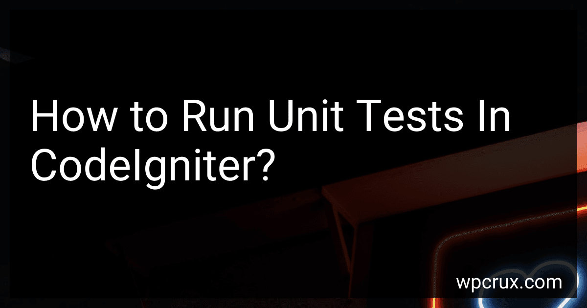 How to Run Unit Tests In CodeIgniter? image