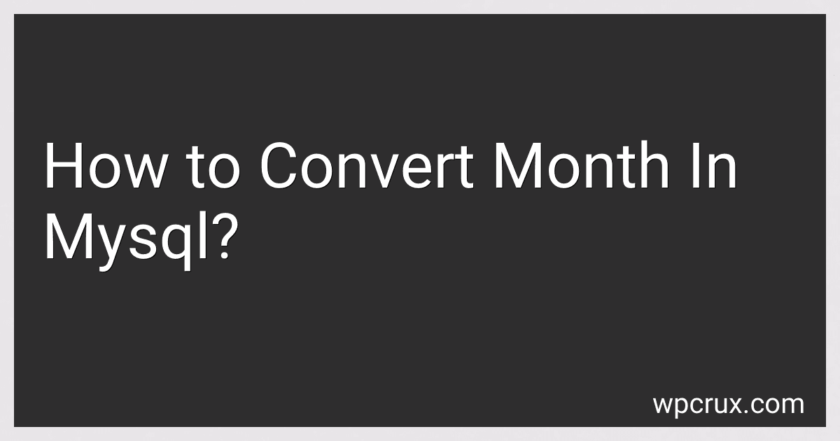 How to Convert Month In Mysql? image