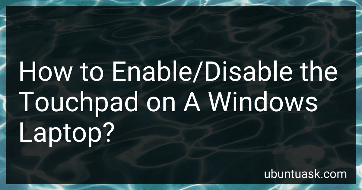 How to Enable/Disable the Touchpad on A Windows Laptop? image