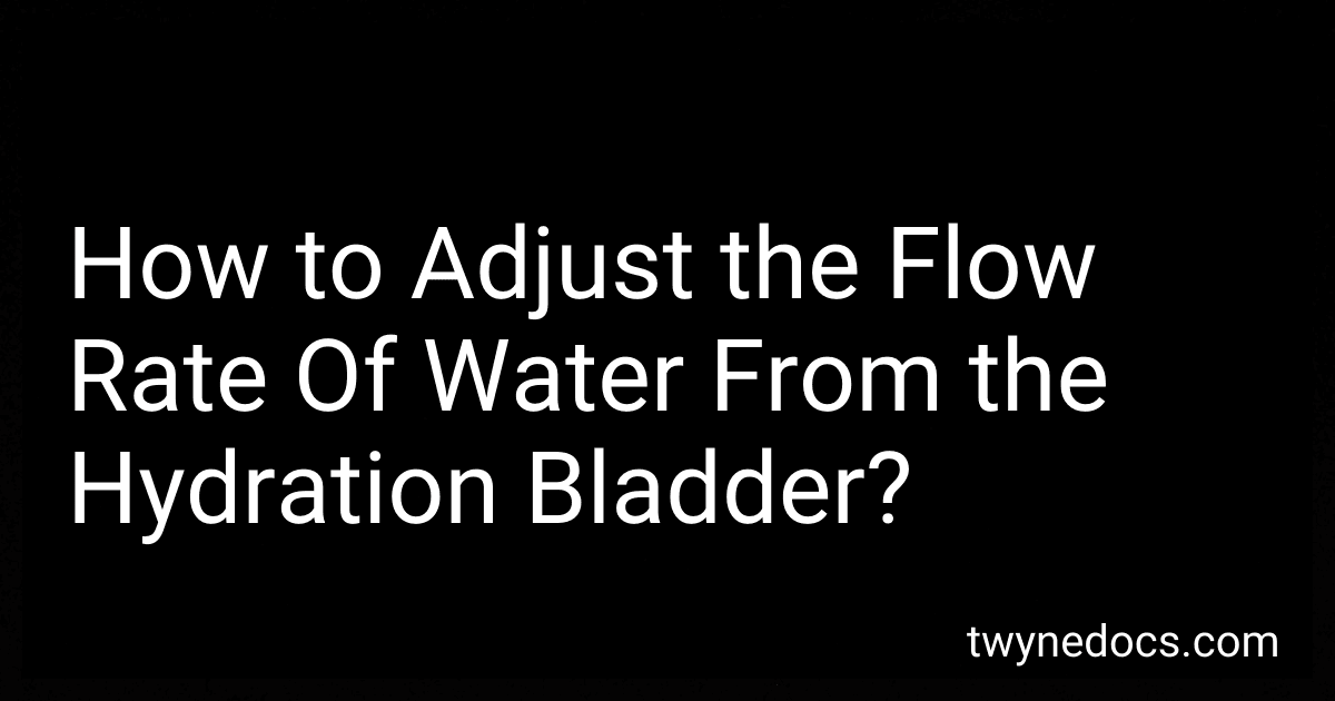 How to Adjust the Flow Rate Of Water From the Hydration Bladder? image