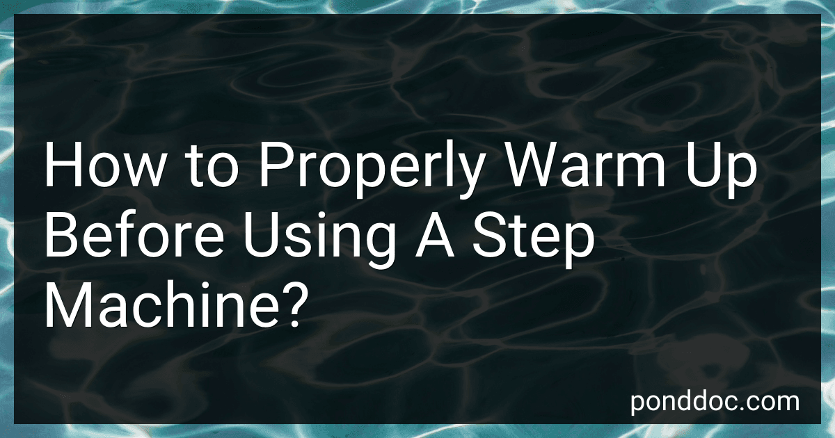 How to Properly Warm Up Before Using A Step Machine? image