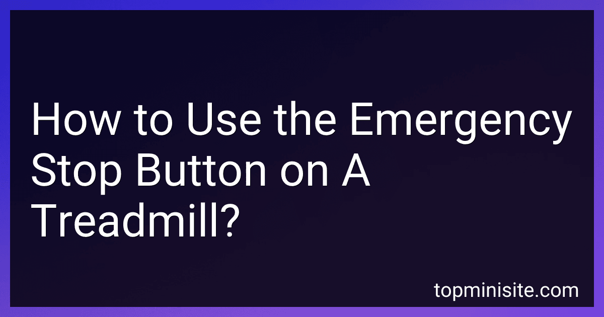How to Use the Emergency Stop Button on A Treadmill? image