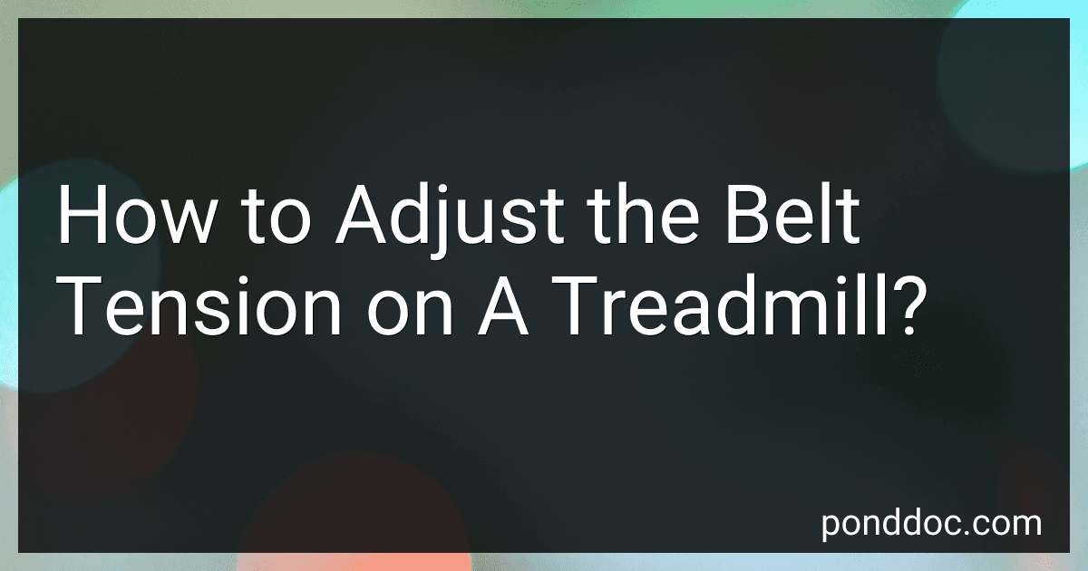 How to Adjust the Belt Tension on A Treadmill? image