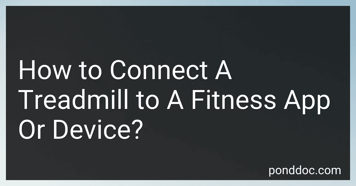 How to Connect A Treadmill to A Fitness App Or Device? image