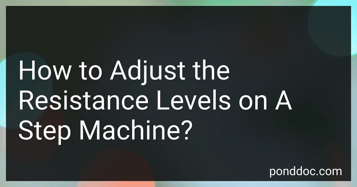 How to Adjust the Resistance Levels on A Step Machine? image