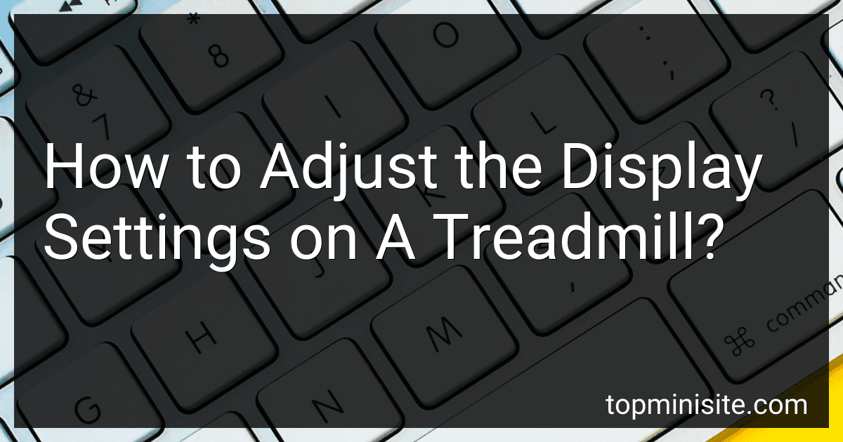 How to Adjust the Display Settings on A Treadmill? image