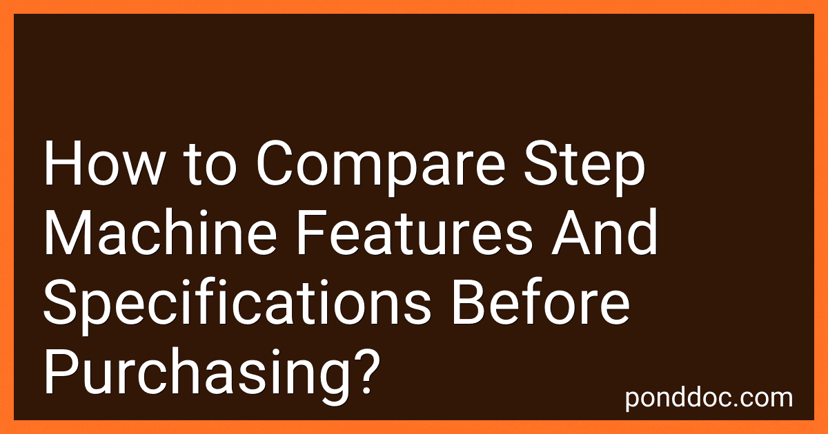 How to Compare Step Machine Features And Specifications Before Purchasing? image