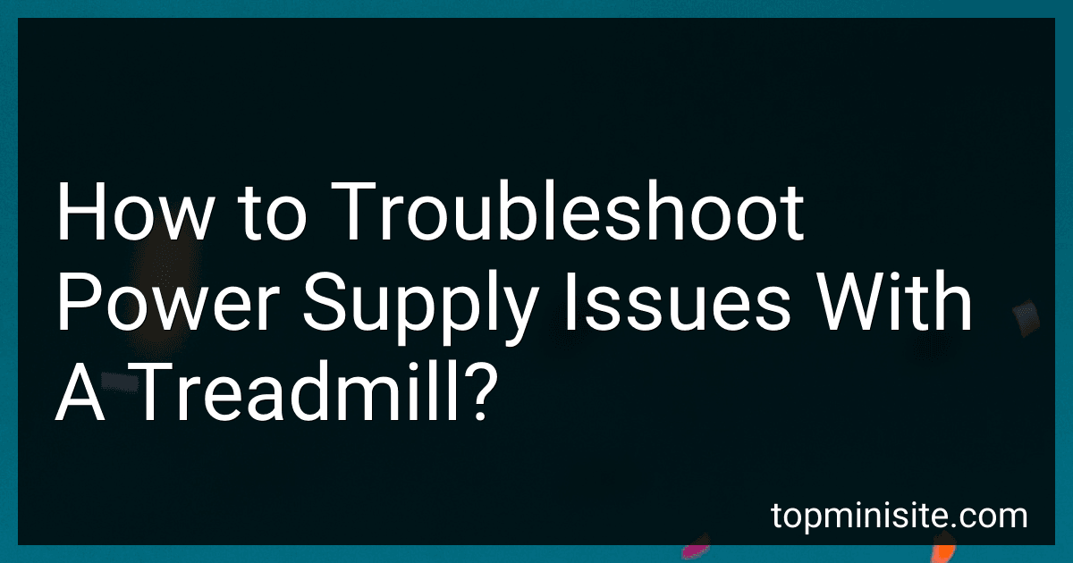 How to Troubleshoot Power Supply Issues With A Treadmill? image