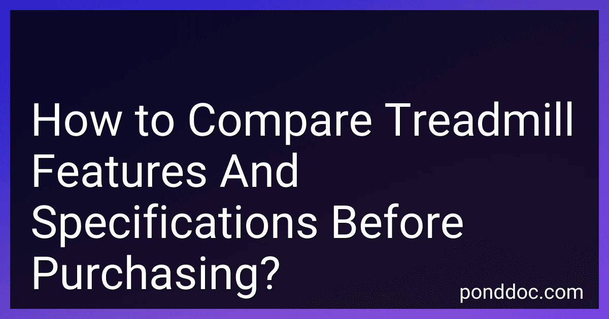 How to Compare Treadmill Features And Specifications Before Purchasing? image