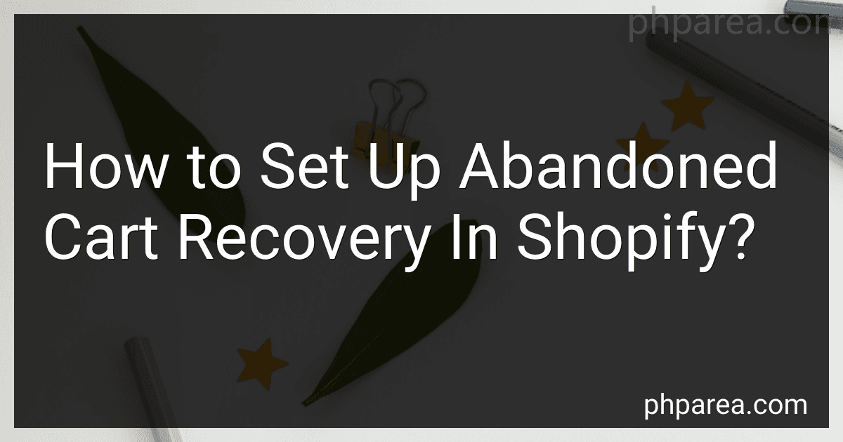 How to Set Up Abandoned Cart Recovery In Shopify? image