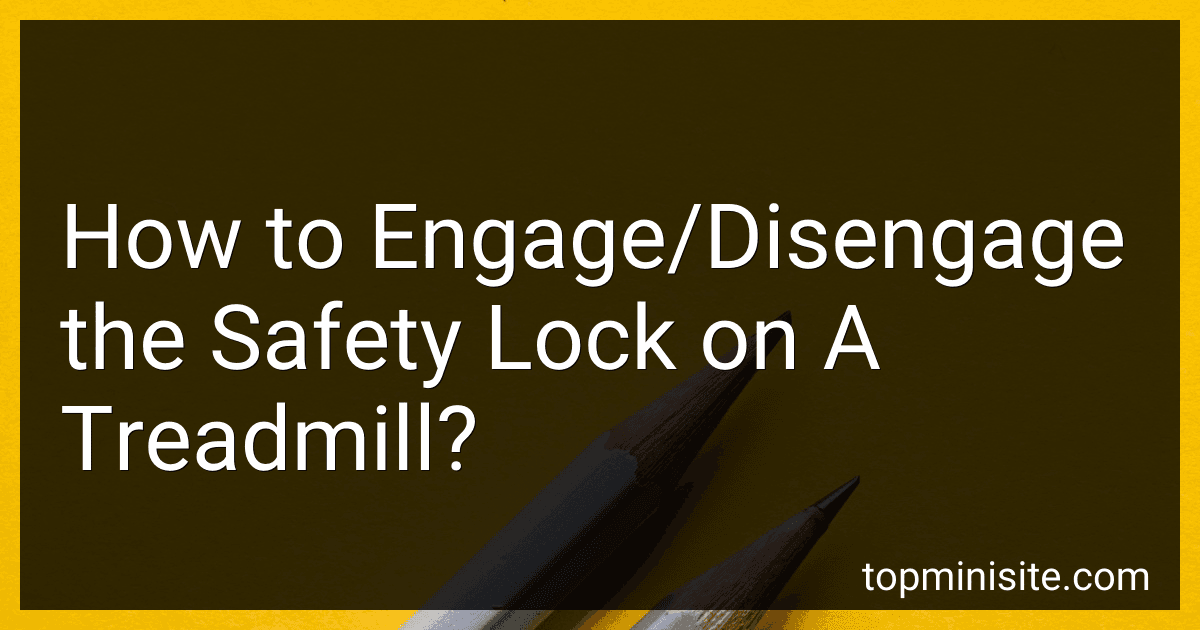 How to Engage/Disengage the Safety Lock on A Treadmill? image