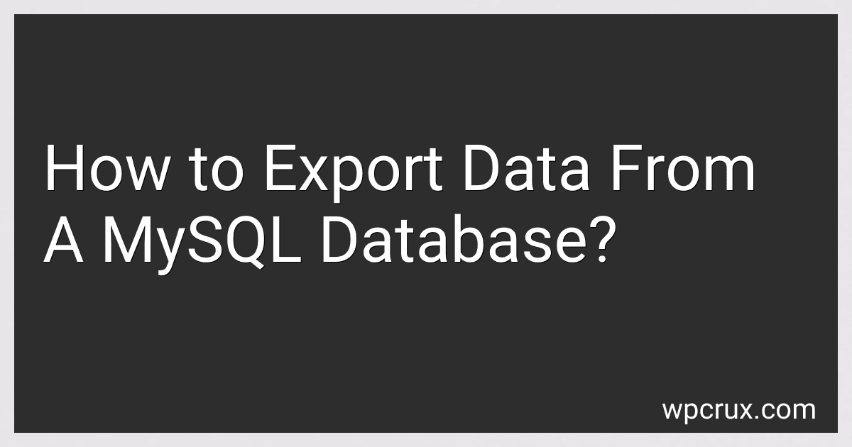How to Export Data From A MySQL Database? image