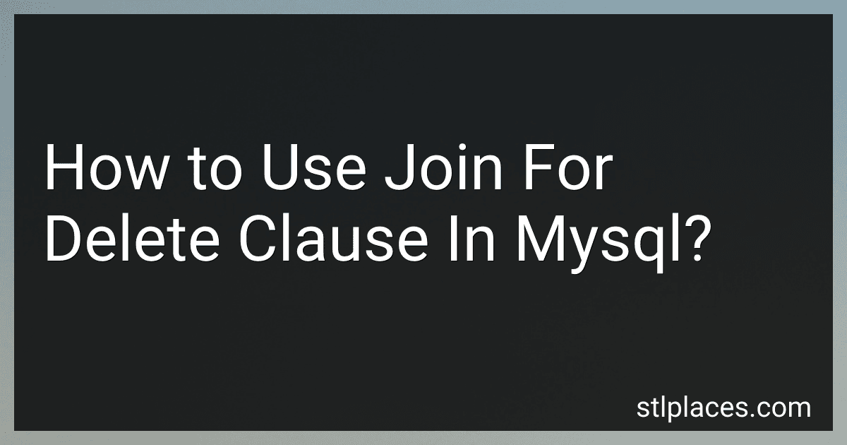 How to Use Join For Delete Clause In Mysql? preview