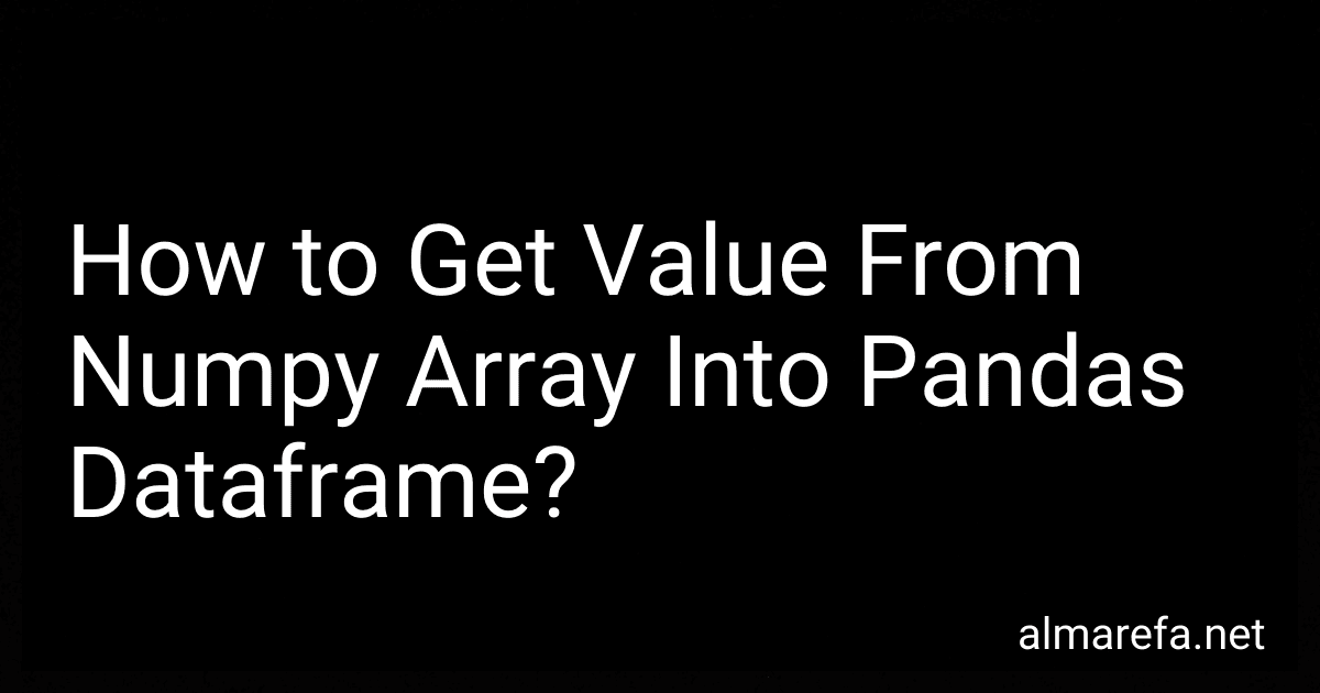 How to Get Value From Numpy Array Into Pandas Dataframe? image