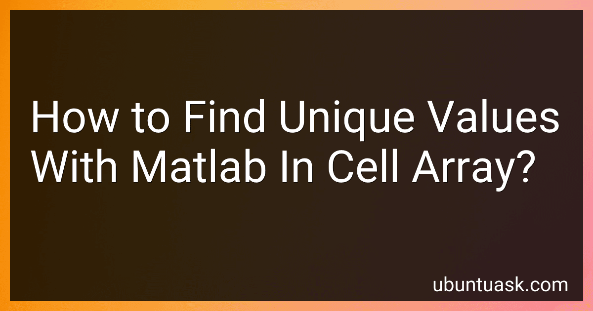 How to Find Unique Values With Matlab In Cell Array? image