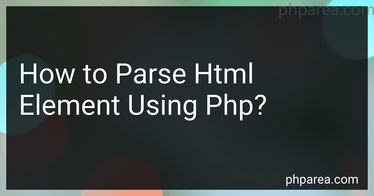 How to Parse Html Element Using Php? image
