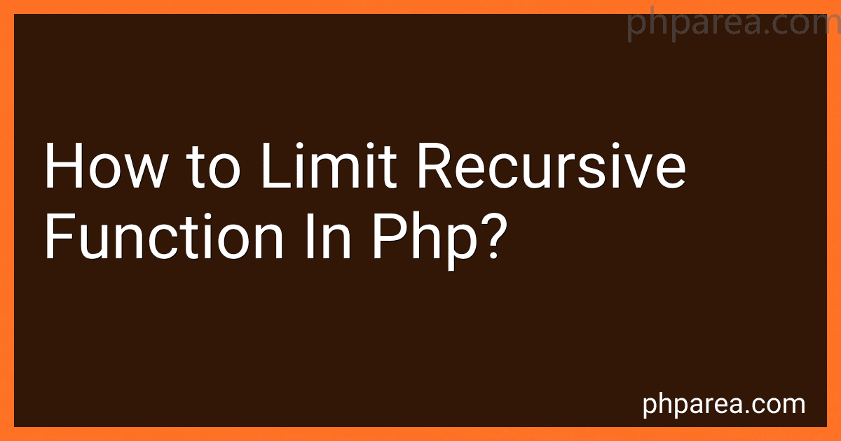 How to Limit Recursive Function In Php? image