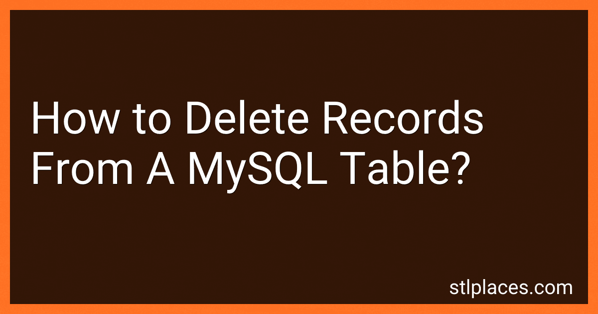 How to Delete Records From A MySQL Table? image