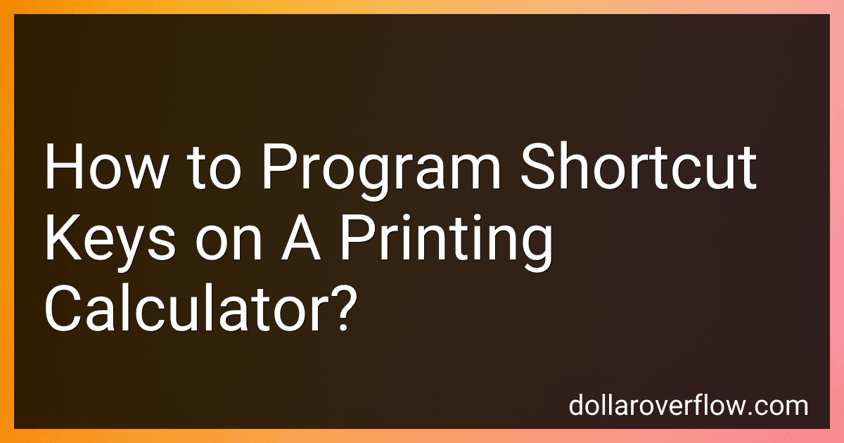 How to Program Shortcut Keys on A Printing Calculator? image