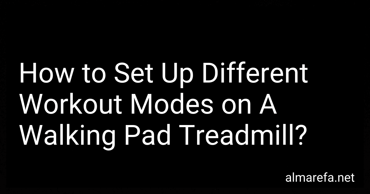 How to Set Up Different Workout Modes on A Walking Pad Treadmill? image