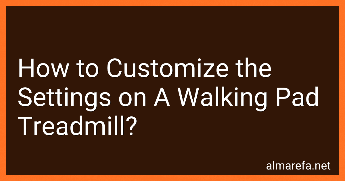 How to Customize the Settings on A Walking Pad Treadmill? image