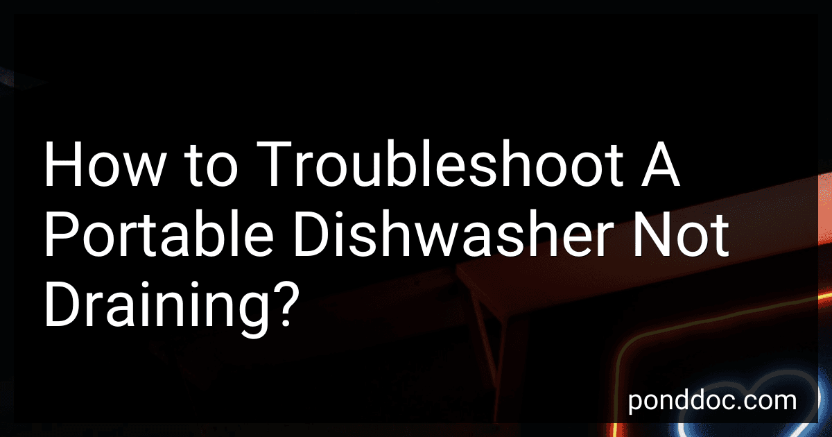 How to Troubleshoot A Portable Dishwasher Not Draining? image
