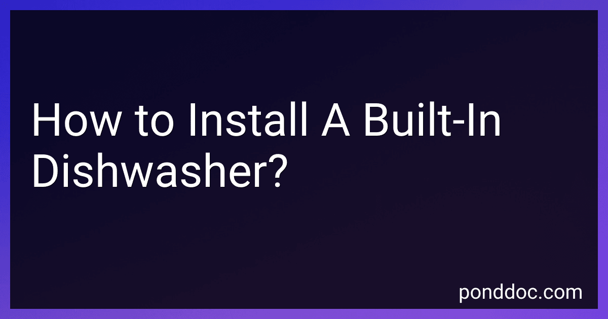 How to Install A Built-In Dishwasher? image