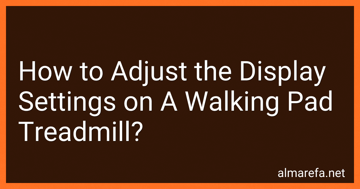 How to Adjust the Display Settings on A Walking Pad Treadmill? image