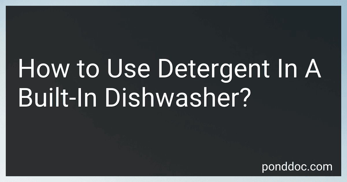 How to Use Detergent In A Built-In Dishwasher? image