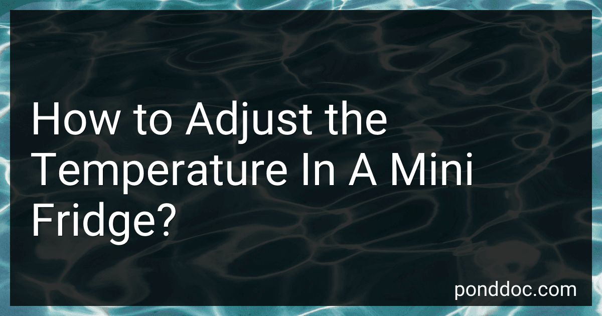 How to Adjust the Temperature In A Mini Fridge? image