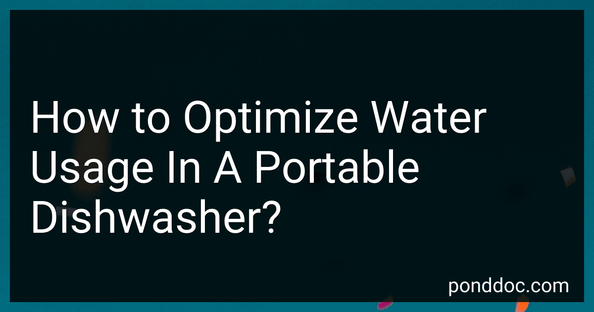 How to Optimize Water Usage In A Portable Dishwasher? image