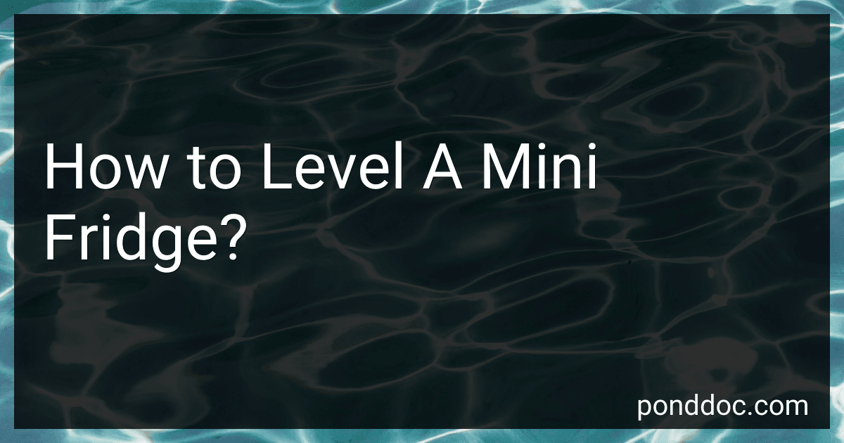 How to Level A Mini Fridge? image