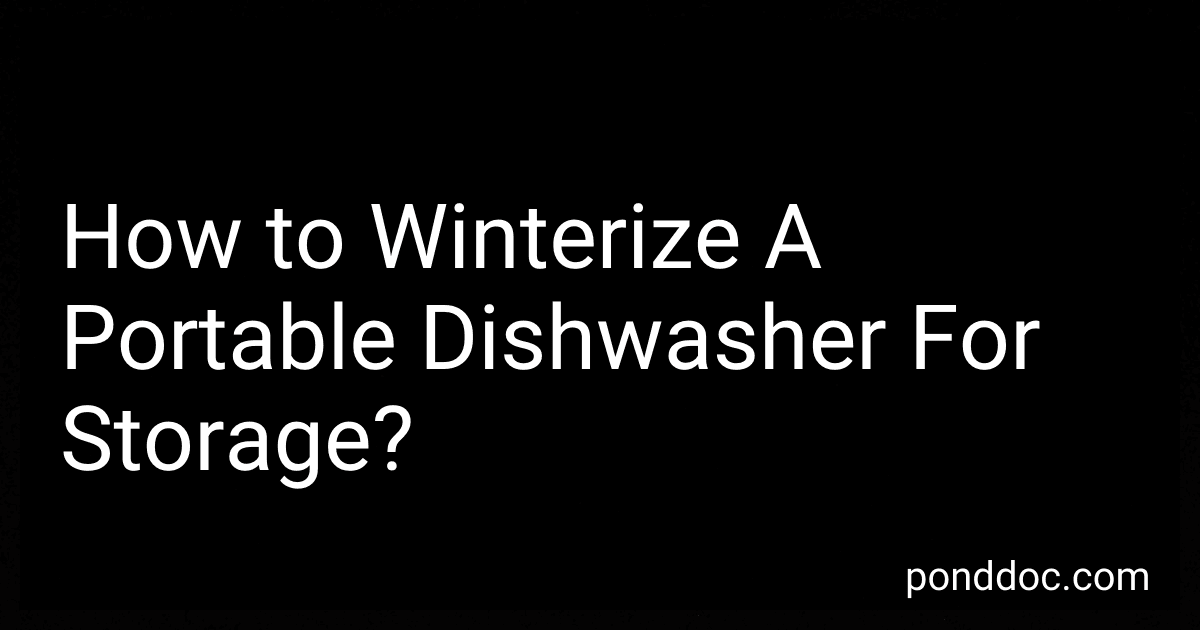 How to Winterize A Portable Dishwasher For Storage? image