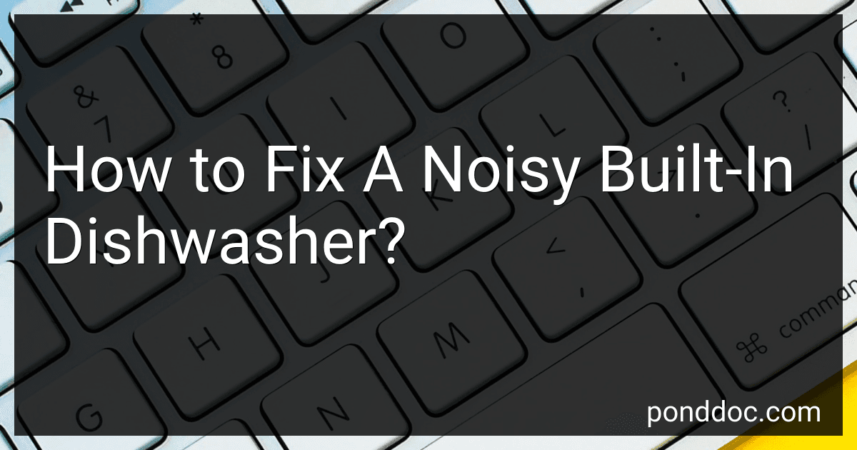 How to Fix A Noisy Built-In Dishwasher? image