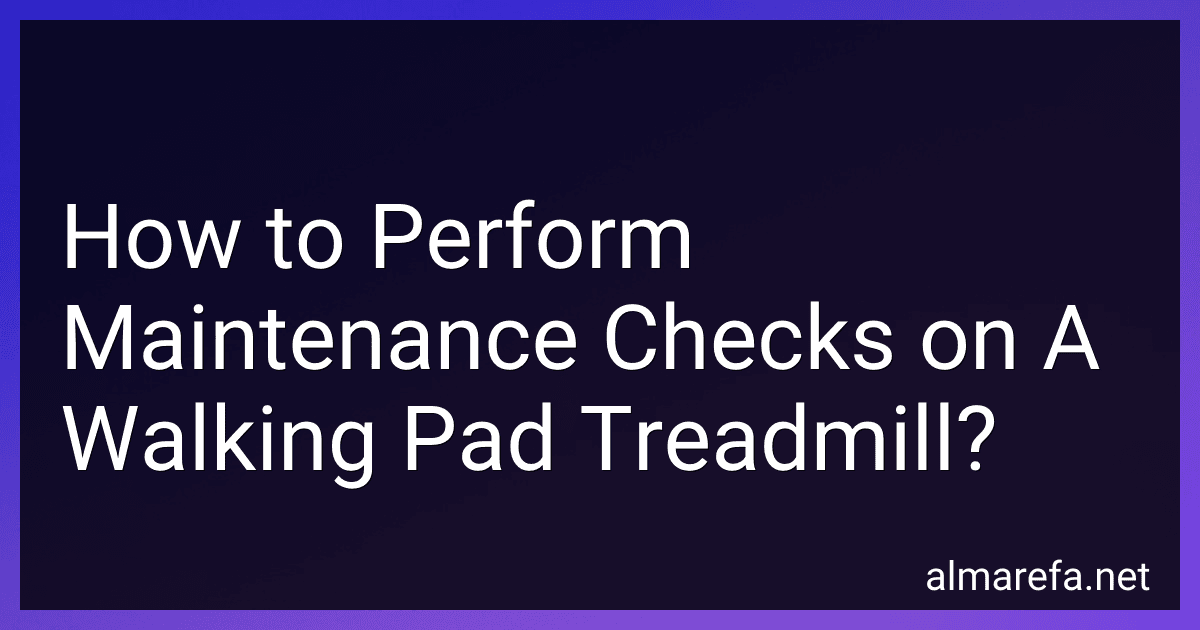 How to Perform Maintenance Checks on A Walking Pad Treadmill? image