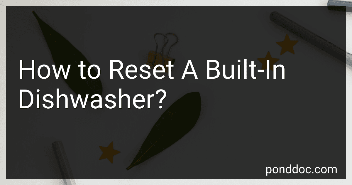How to Reset A Built-In Dishwasher? image
