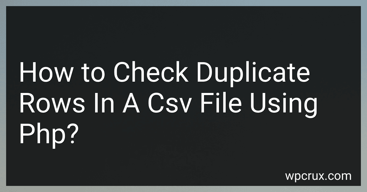 How to Check Duplicate Rows In A Csv File Using Php? image