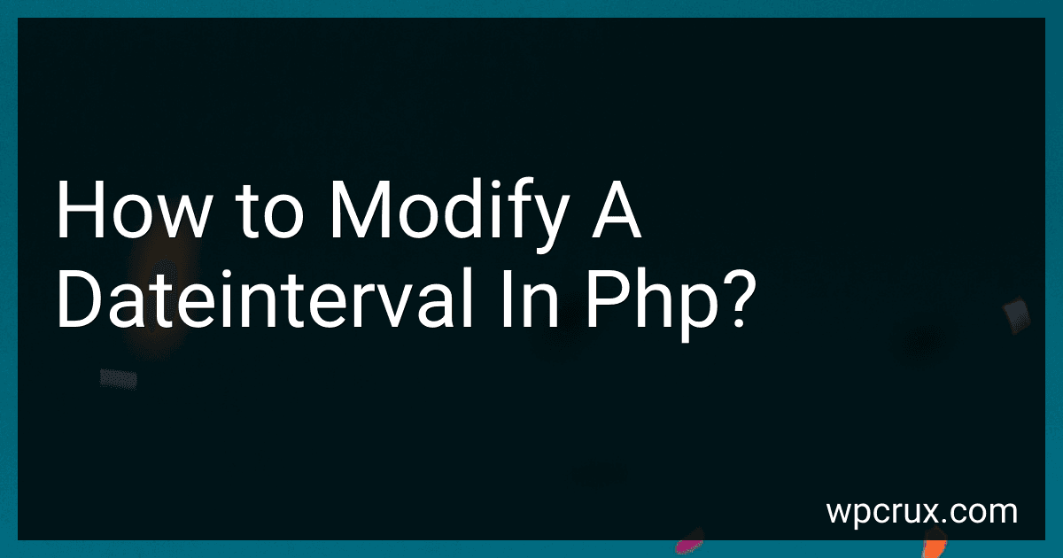 How to Modify A Dateinterval In Php? image