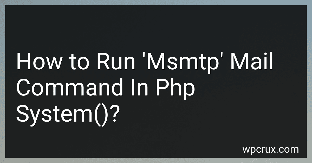 How to Run 'Msmtp' Mail Command In Php System()? preview