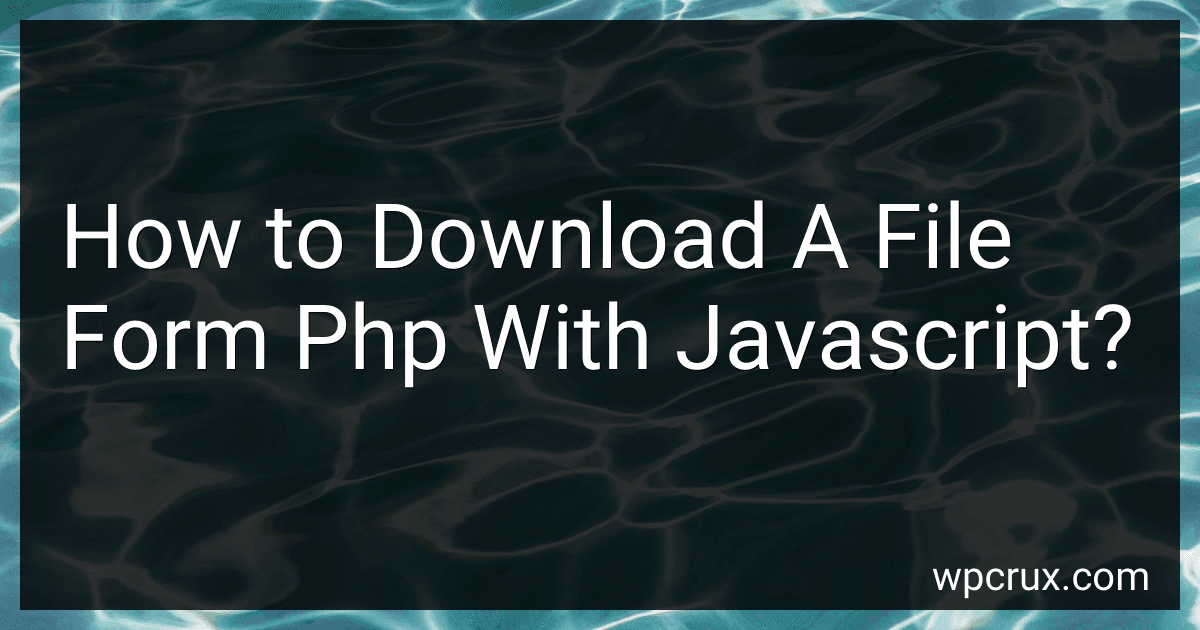 How to Download A File Form Php With Javascript? image