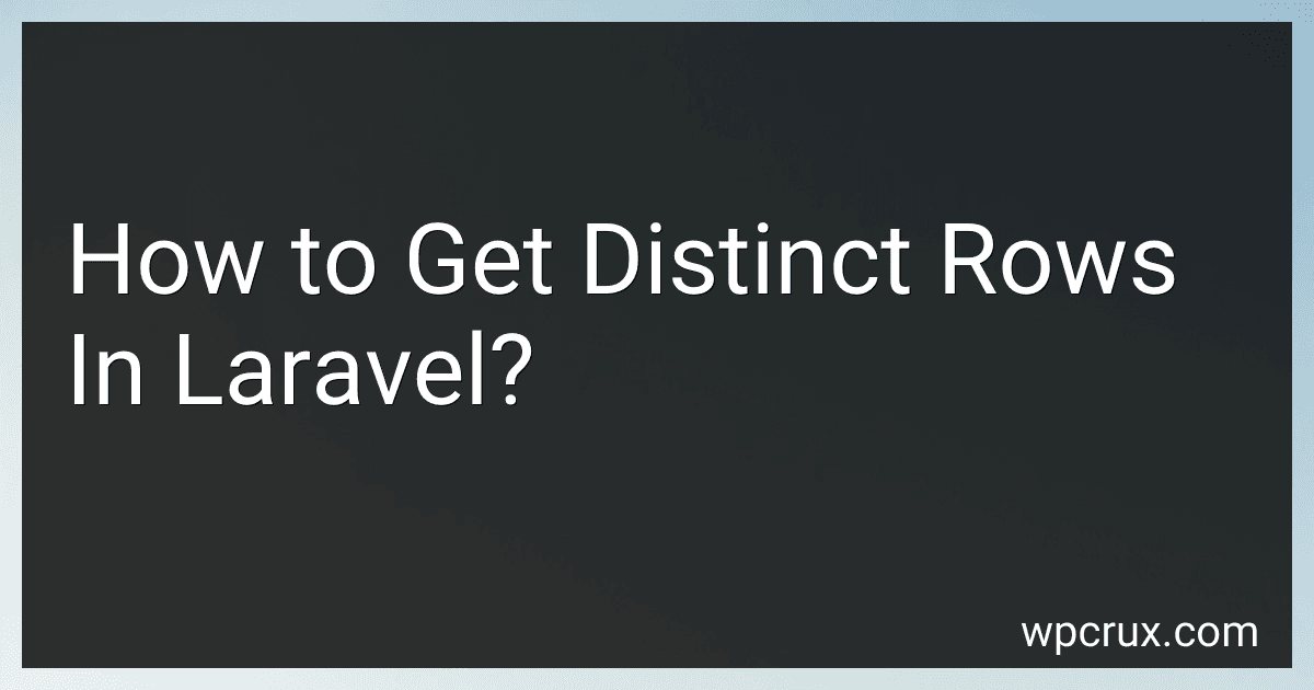 How to Get Distinct Rows In Laravel? image
