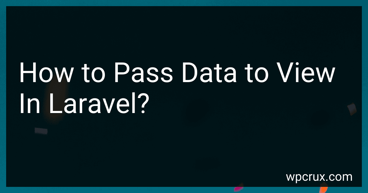 How to Pass Data to View In Laravel? image